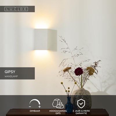 Lucide GIPSY - Wandlamp - 1xG9 - Wit